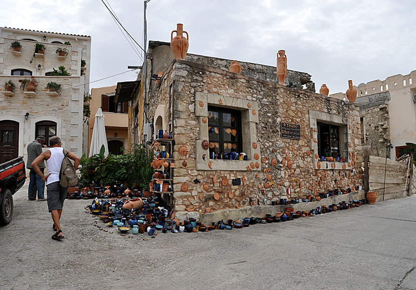 A pottery shop in Margarites. Crete.