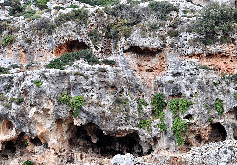 Exciting caves Mili Gorge in Crete.