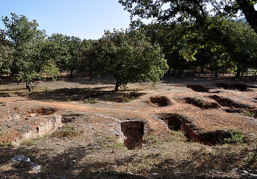 The Minoan cemetery of Armeni 10 kilometres south of Rethymno in Crete.