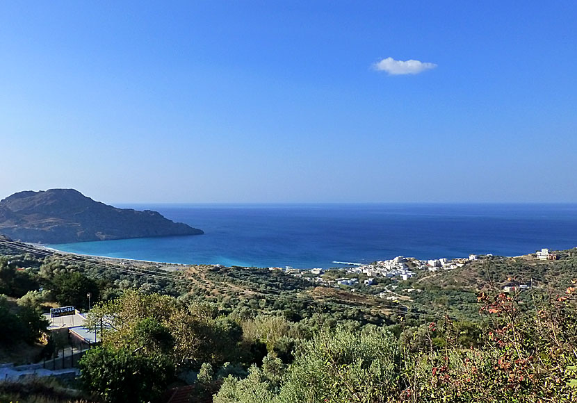 Plakias seen from the nice village of Mirthios in Crete.