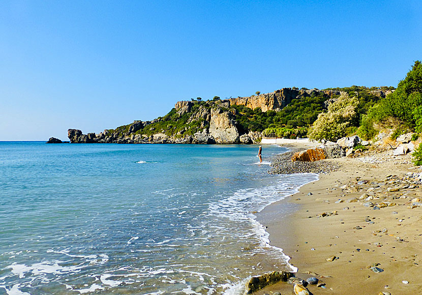 Polirizos beach which is located after Korakas beach in southern Crete.