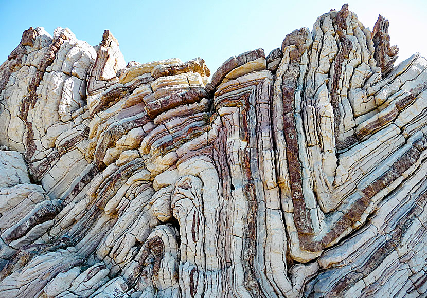 One of the strange rock formations in Agios Pavlos in Crete.