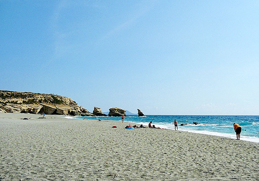 Rocks and beaches in Tripopetra in southern Crete.