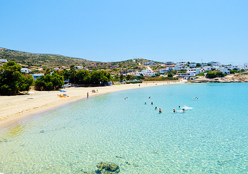 The beach in Stavros port on Donoussa.