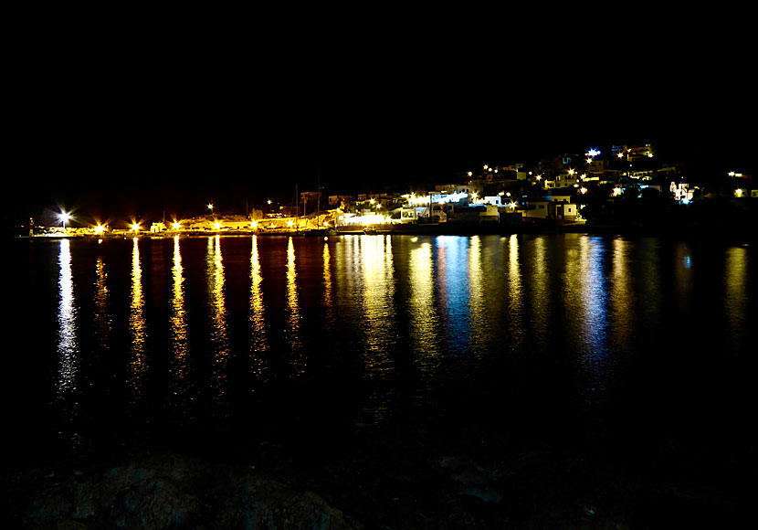 Tavernas and restaurants on the island of Donoussa in the Small Cyclades.