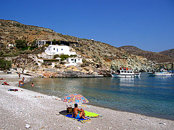 Agios Nikolaos beach on Folegandros. 