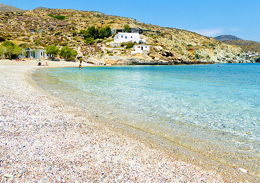 Agios Nikolaos beach on Folegandros in the Cyclades.