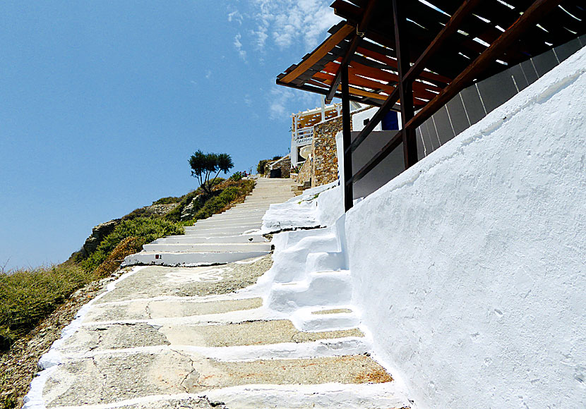 The path to Galifos and Agios Nikolaos beaches starts at the steps of Angali beach on Folegandros.