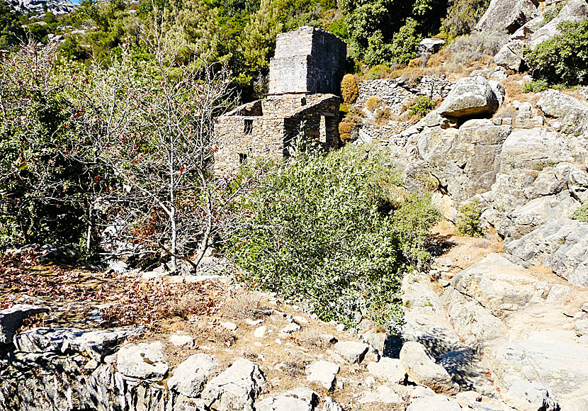 Old water mills on Ikaria in Greece.