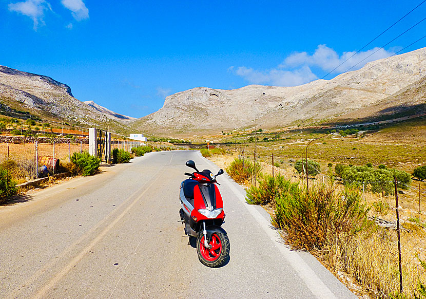 Drive a car and moto bike to the villages of Platanos and Rina in the Vathy valley.