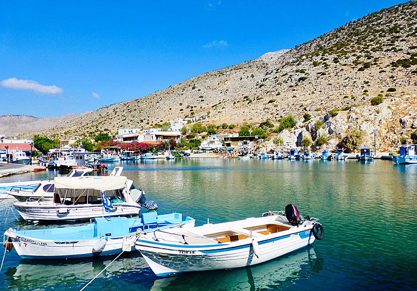 The small port in Rina on Kalymnos.