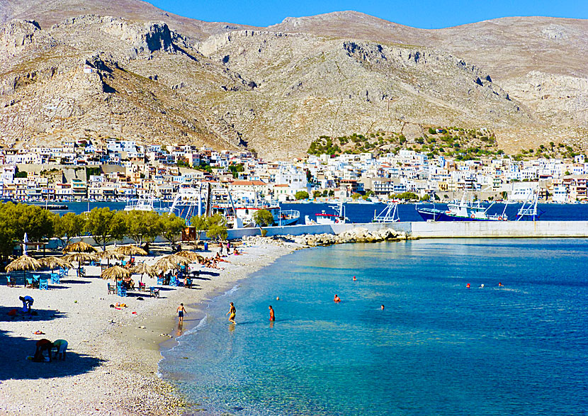 Pothia beach on the island of Kalymnos in the Dodecanese.