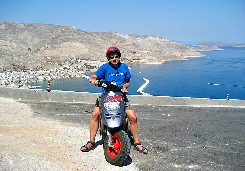 How is the traffic on Kalymnos in Greece?