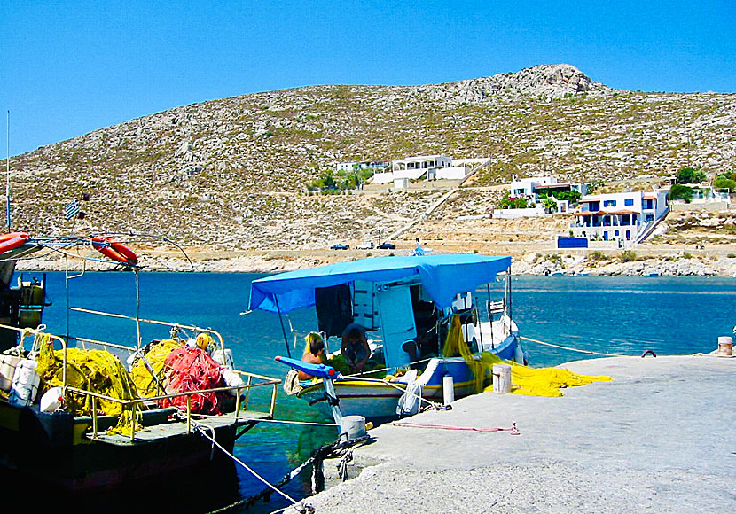 Fresh fish and seafood in Vlychadia on Kalymnos.