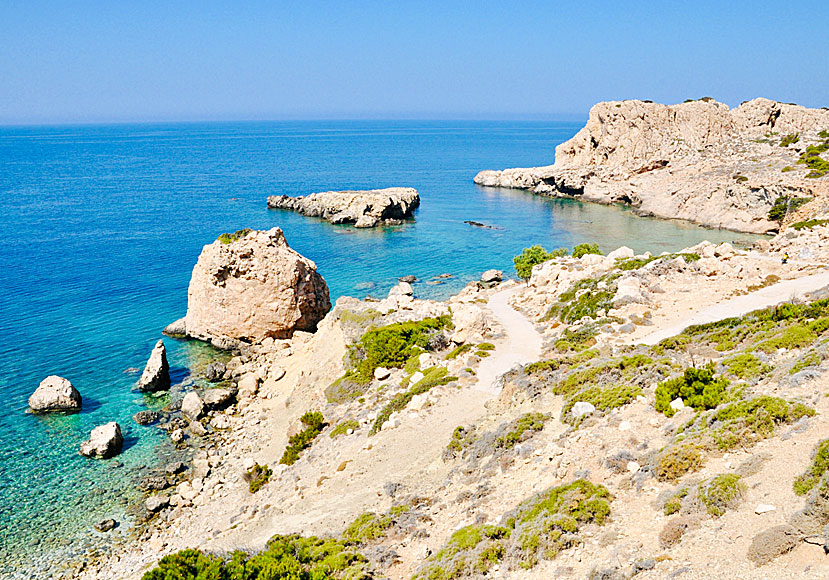 When you hike on Karpathos, you can discover several of Karpathos' unknown beaches.