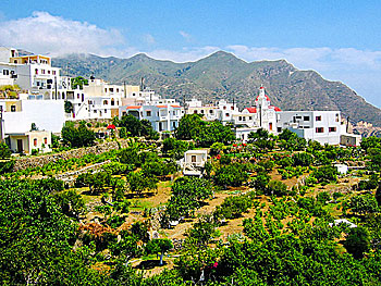 The village Spoa and Agios Nikolaos on Karpathos.