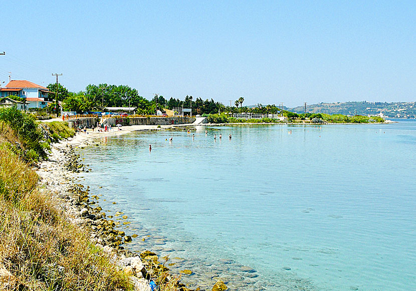 Fanari beach located after Katavothres Mill on Kefalonia.