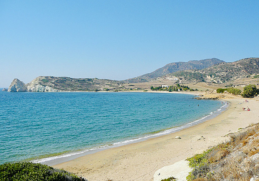 Ellinika beach på Kimolos i Kykladerna.