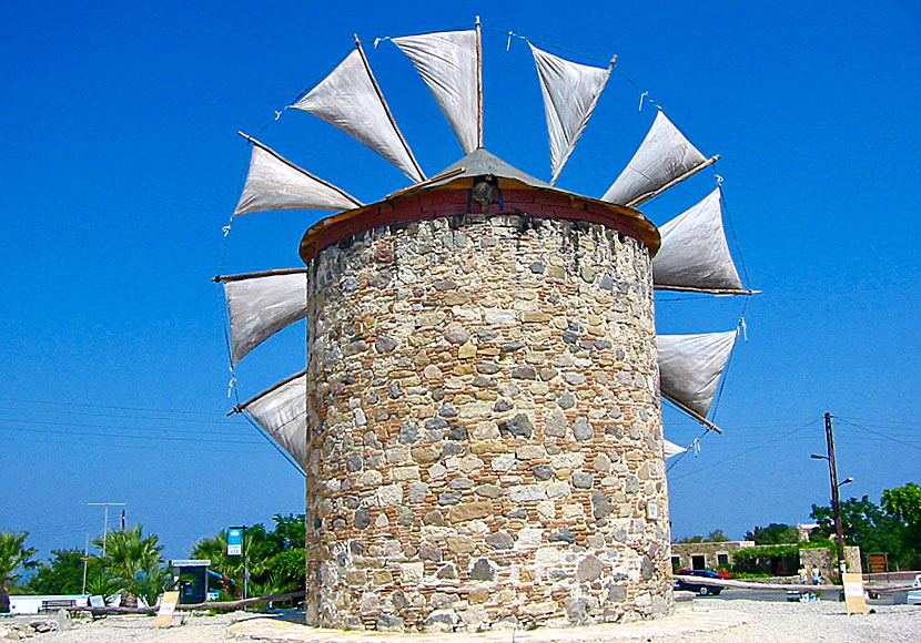 The giant windmill in the village of Antimachia on Kos.