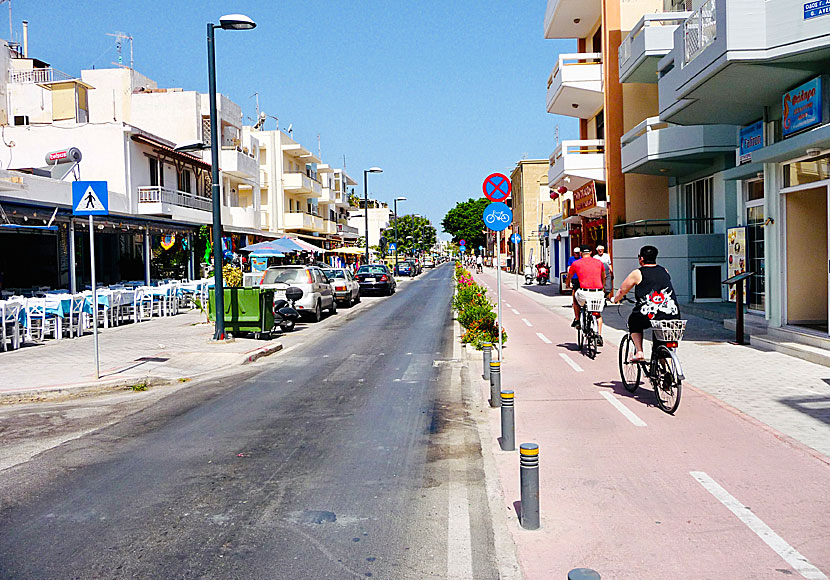 Renting a bicycle is common on Kos.
