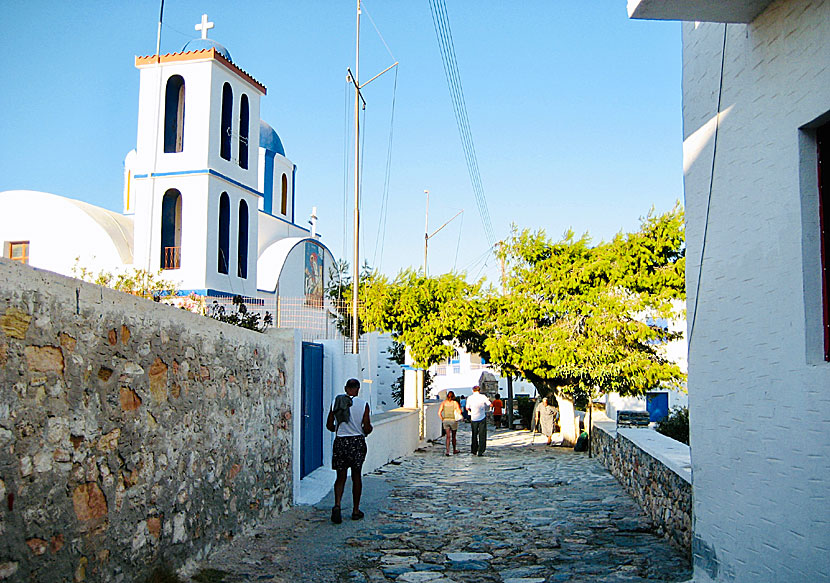 Agios Georgios church is located on the main street of Chora.