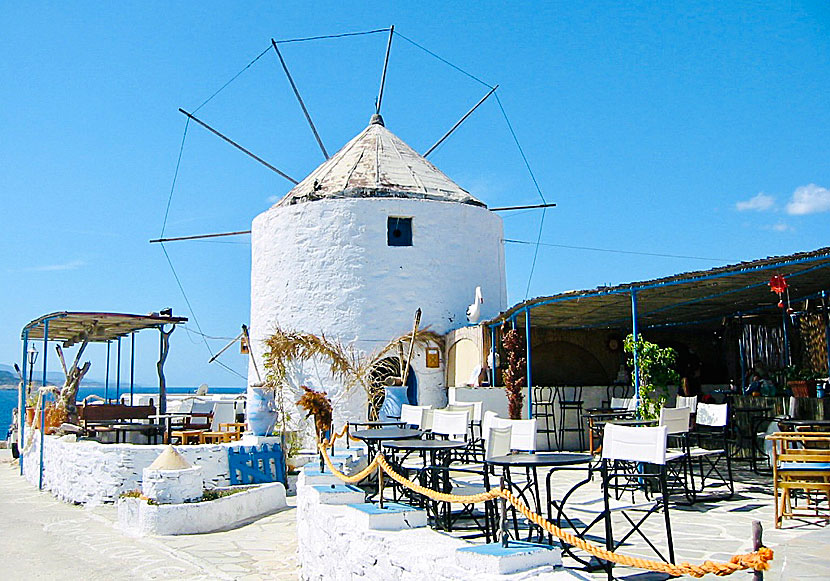 Mylos Cocktail Bar in Koufonissi is located in a renovated windmill.