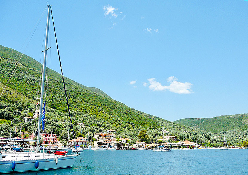 Sivota village and bay on Lefkada is a very popular overnight port for sailors.