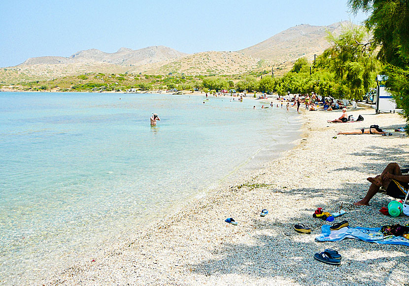 Blefoutis is one of Leros most popular beaches for families with small children.