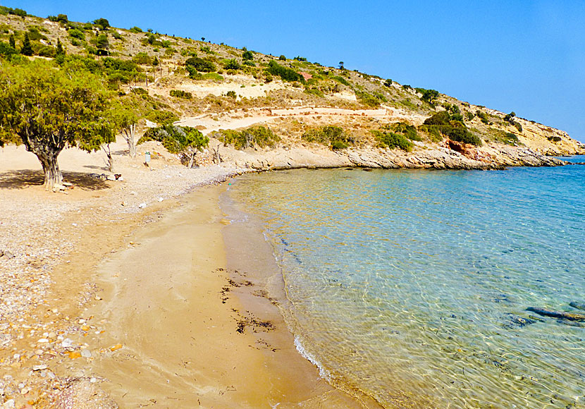 Agia Kioura beach on northern Leros in Greece.
