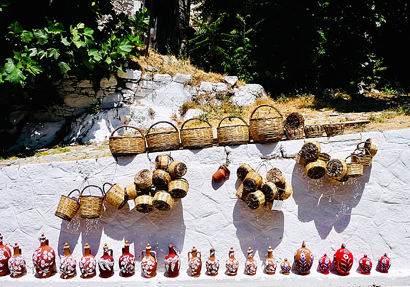 Agiassos has a long tradition of handicraft, especially in ceramics and wood carving.