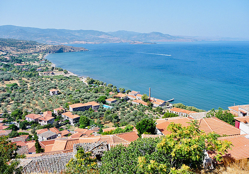 View of Molyvos and Petra in Lesbos.
