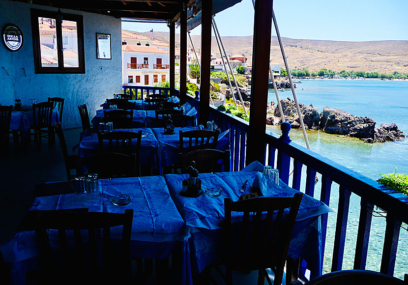Remezzo Restaurant right next to the Turkish fort in Sigri.
