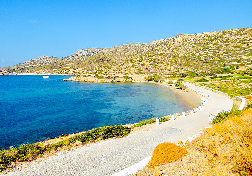 Kambos beach near the port of Lipsi.