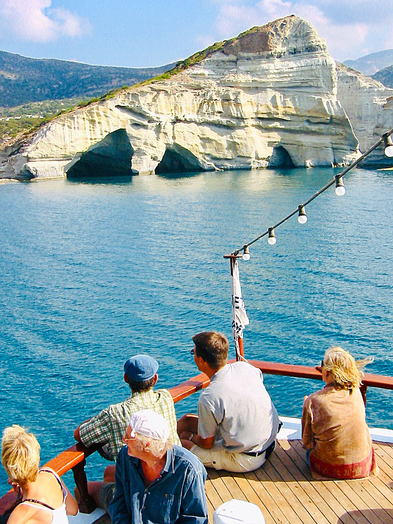 You can only go to Kleftiko on Milos with your own boat, kayak or excursion boat.