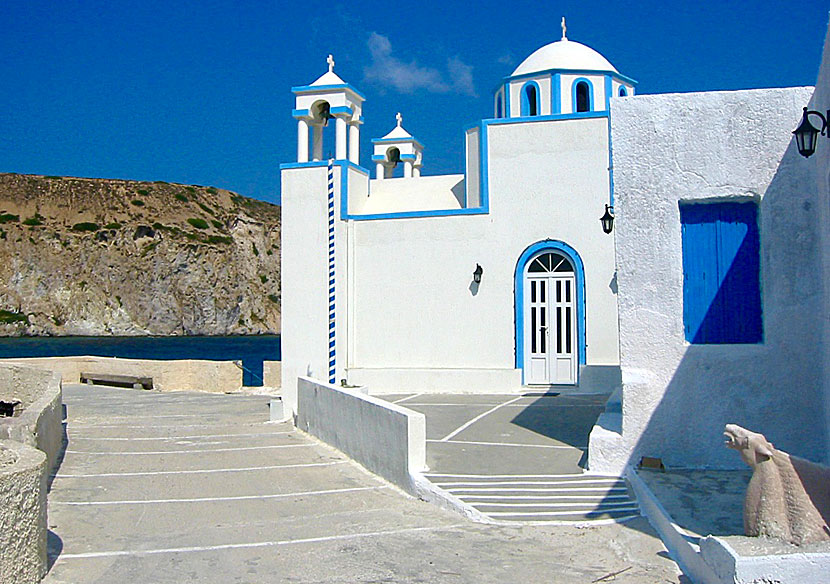 The beautiful church of Firopotamos on Milos.