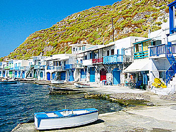 The village Klima on Milos.