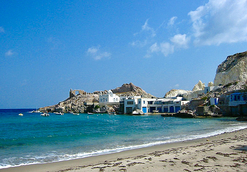 The village of Firopotamos on Milos in the Cyclades.