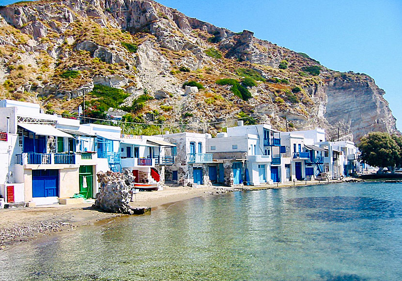 The unique village of Klima on Milos is close to the ancient theater, the catacombs and the site where the Venus de Milo was found.