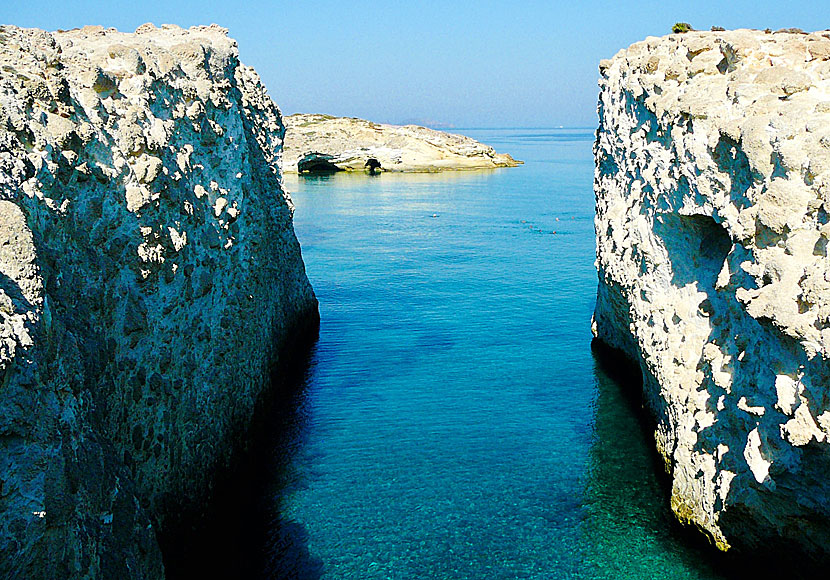 Papafragas on Milos is very snorkel-friendly and suitable for those who love snorkeling in Greece.
