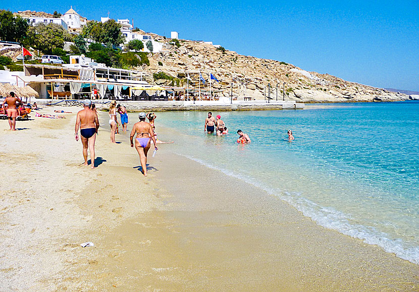 Walk along the fine sandy beaches of Mykonos.