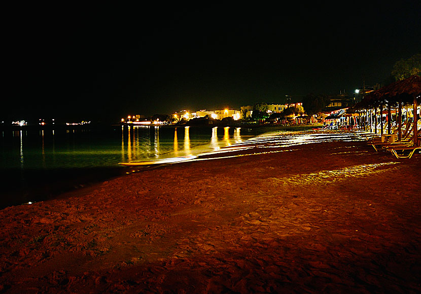 Good bars and cafes along the beach in Agia Anna on Naxos.