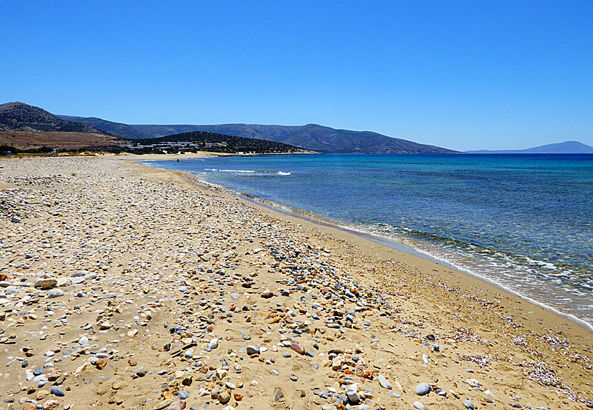 The best beaches on Naxos. Agiassos beach.