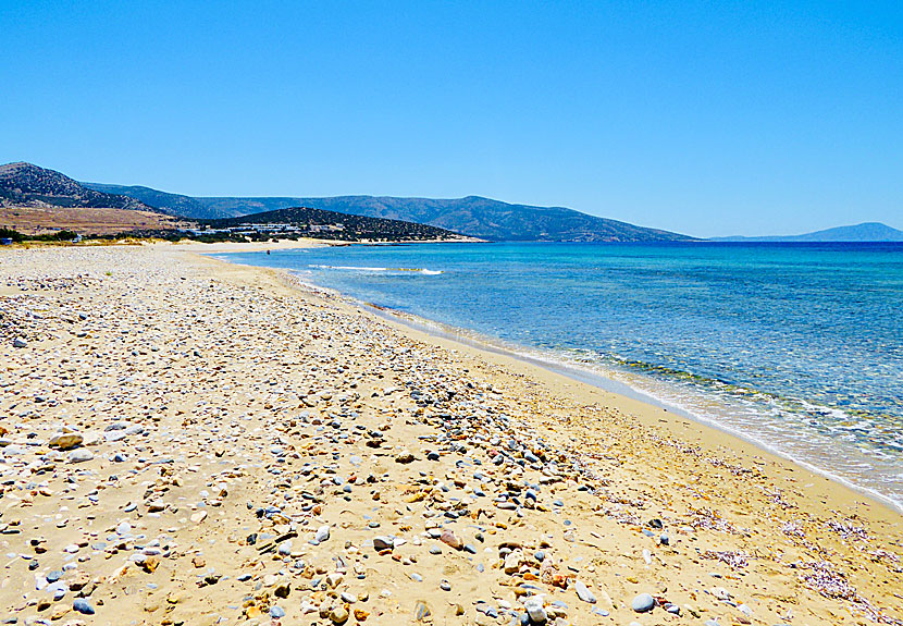 The best beaches on Naxos. Agiassos beach.