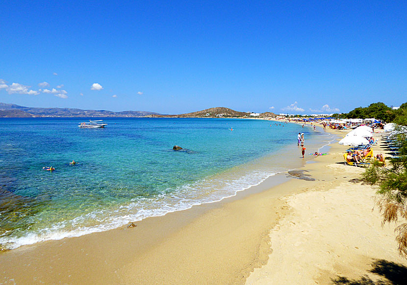 The best beaches on Naxos. Agios Prokopios beach.