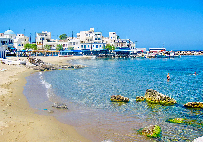 Apollona village and beach on North Naxos.