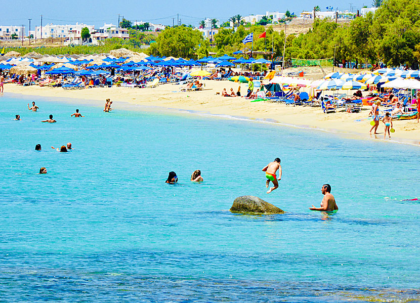 Agios Prokopios is one of Naxos many child-friendly beaches.