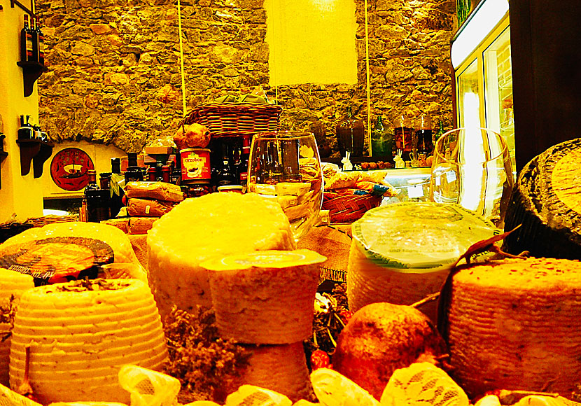 Good cheeses from Naxos in Greece.