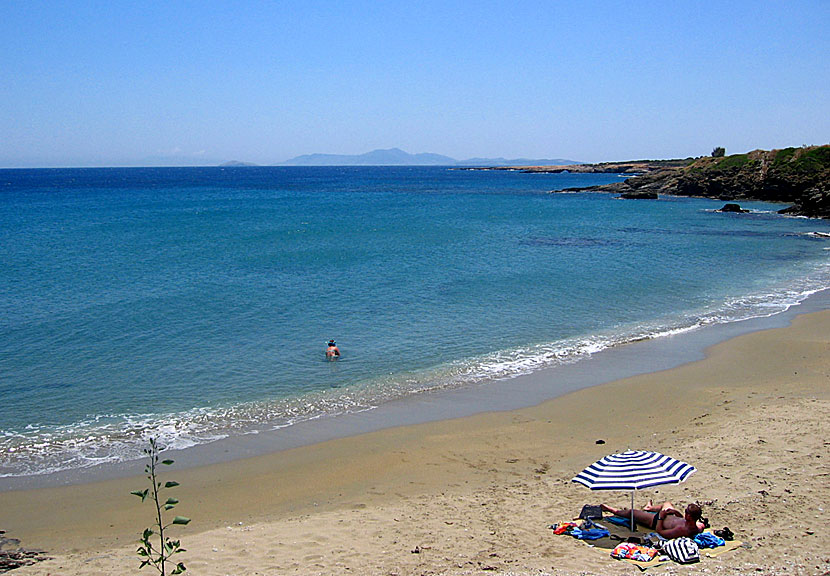 The best beaches on Naxos. Moutsona beach.
