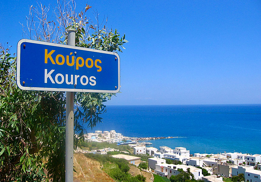The Kouros is located above Apollonas.