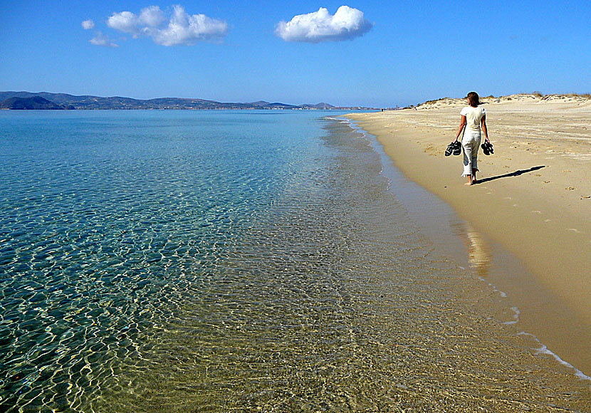 Walk between the beaches in Naxos.